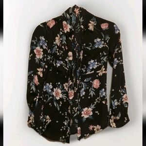 Floral Black Women's Top